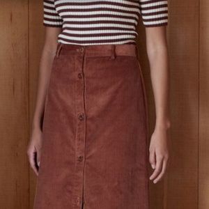 Vintage High Waisted Corduroy Skirt